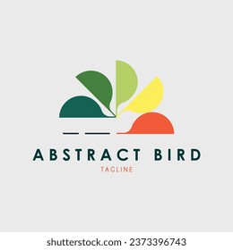 abstract bird logo vector illustration design