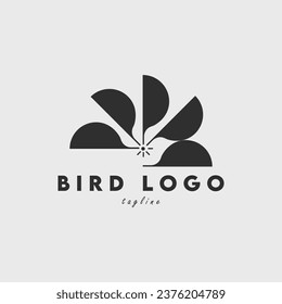 abstract bird logo vector illustration for use brand company identity design