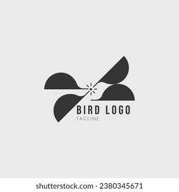 diseño de ilustraciones vectoriales del logotipo de pájaro abstracto para uso de la empresa de marca