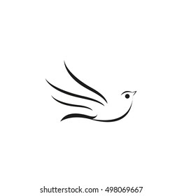 Abstract bird logo. Vector illustration for your design.