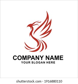 abstract bird logo vector unique
