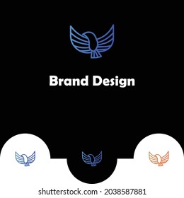 Abstract bird logos designs vector template.