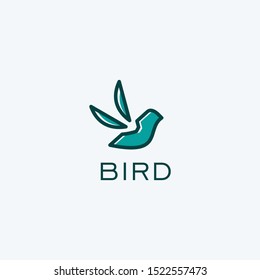 Abstract bird with modern concept icon logo design vector