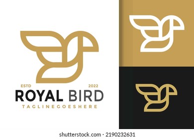 Abstract Bird Monoline Logo Design, brand identity logos vector, modern logo, Logo Designs Vector Illustration Template