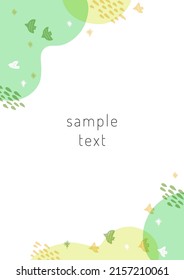 Abstract and bird motif natural frame material