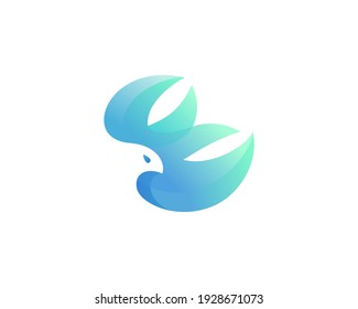 Abstract bird premium logo icon design modern minimal style illustration. Eagle falcon hawk vector emblem sign symbol mark logotype.