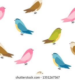 Abstract Bird Seamless Pattern Background Vector Illustration EPS10