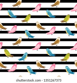 Abstract Bird Seamless Pattern Background Vector Illustration EPS10