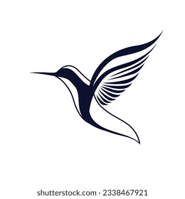 Abstract bird silhouette vector icon design. Logo symbol of bird.