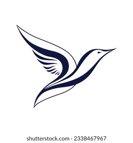 Abstract bird silhouette vector icon design. Logo symbol of bird.