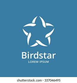 Abstract bird star logo icon design template elements
