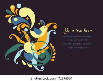 abstract  bird. vector illustration