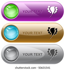 Abstract bird. Vector internet buttons.