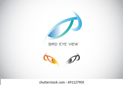 Abstract bird view logo