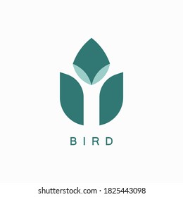 Abstract bird and wing logo design.
