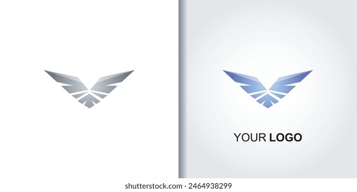 abstract bird wings logo template