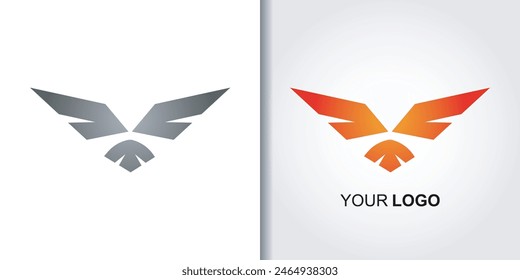 abstract bird wings logo template