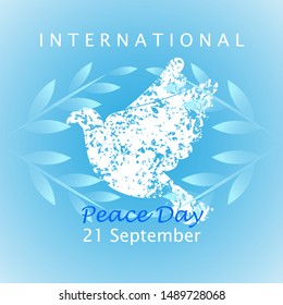 Abstract bird for world peace day 21 September