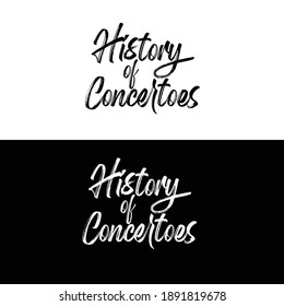 abstract birdrockers brush style history of concertoes logo design template