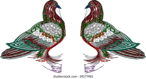 abstract birds