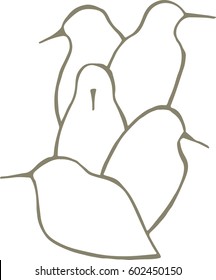 
Abstract birds silhouettes