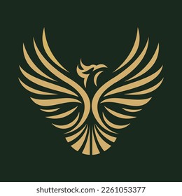 abstract  birds wings logo illustration vector on green