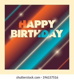 Abstract birthday card design. Vector illustration.