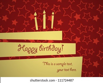 Abstract birthday greeting card template, EPS10 vector.