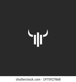 abstract bison and building vector