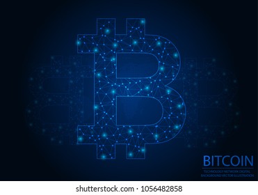 Abstract Bitcoin Technology, World Map Background Illustration
