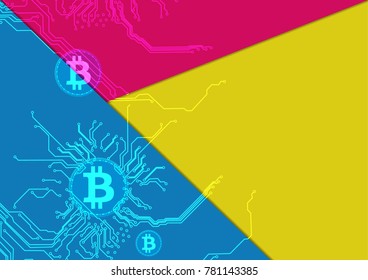 abstract bitcoin vector  background. illustration vector design