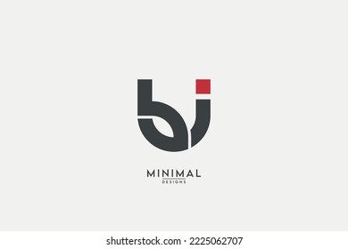 Abstract BJ, JB, B, J Letters Logo Monogram icon.