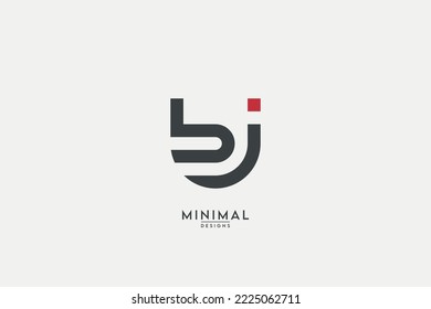 Abstract BJ, JB, B, J Letters Logo Monogram icon.