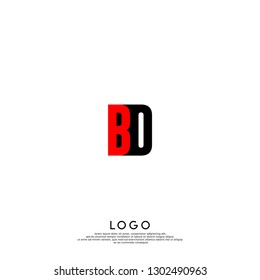 abstract BK logo letters design concept in shadow shape