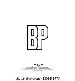 abstract BK logo letters design concept in shadow shape