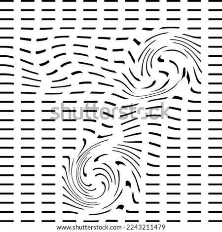 Abstract Blac Stripe Pattern Spiral Swiral Spiral Vector Illustration