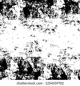Abstract black aAbstract black and white vector background. Monochrome vintage surface with dirty pattern in cracks, spots, dots. Old painted wall in dark horror style design. Grunge overlay layer.nd 