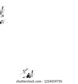 Abstract black aAbstract black and white vector background. Monochrome vintage surface with dirty pattern in cracks, spots, dots. Old painted wall in dark horror style design. Grunge overlay layer.nd 