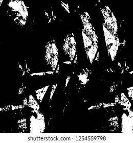 Abstract black aAbstract black and white vector background. Monochrome vintage surface with dirty pattern in cracks, spots, dots. Old painted wall in dark horror style design. Grunge overlay layer.nd 