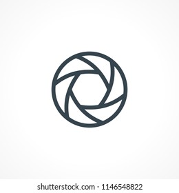 Abstract Black Aperture Outline