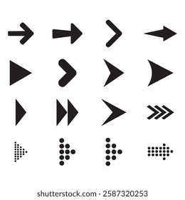 abstract black Arrow icons set. Arrows vector sing isolated on white background. Big vector set of black arrow symbol and direction pointers in different styles. Beautiful arrow vector collection.