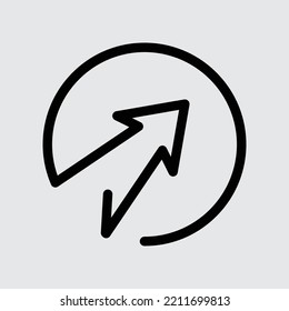 Diseño abstracto de forma de flecha negra