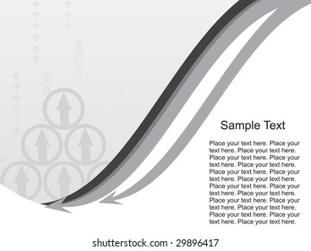 abstract black background with arrow, stripes illustration