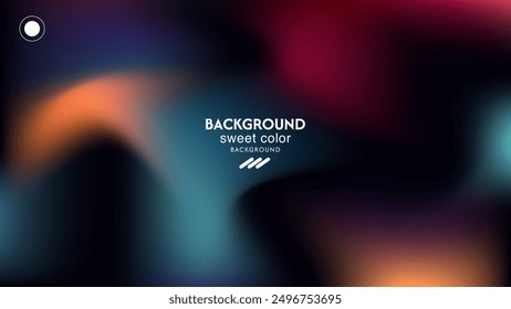 Abstract black background attractive color composition, soft wave texture. Minimalist pastel colors