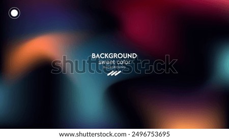 Abstract black background attractive color composition, soft wave texture. Minimalist pastel colors