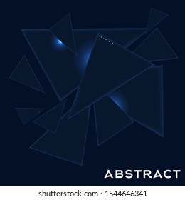 abstract black background with backlight, vector illustration