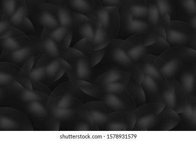 Abstract black background from balls or circles similar to flickering lights in defocus.
