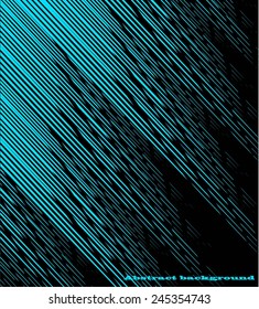 Abstract black background with blue ines