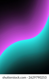 Abstract black background with blue and purple gradient waves. Vector illustration of background.