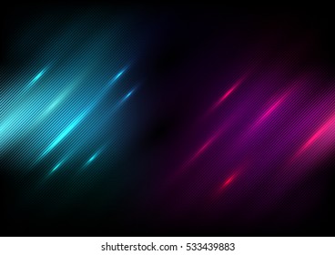 Abstract black background with Blue and purple lights